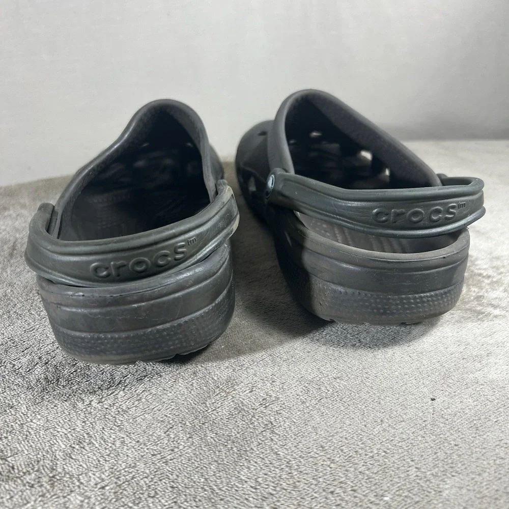 Crocs Classic Clog Mens 10-11 Womens 12-13 Charcoal Grey Slip On Water Shoes